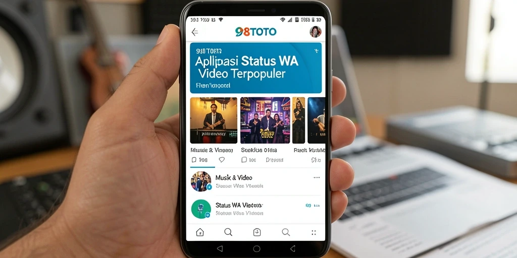 Tampilan antarmuka aplikasi 98TOTO yang user-friendly untuk status video.