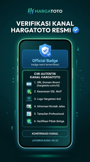 Tampilan kanal resmi hargatoto